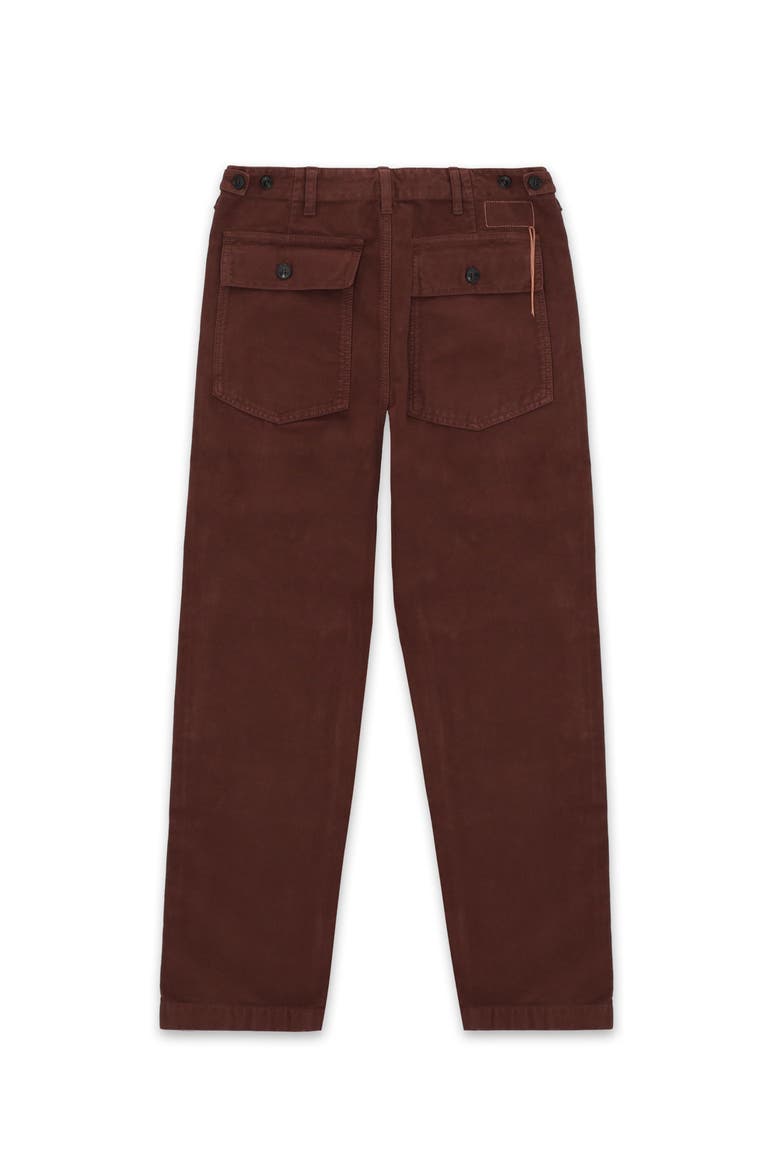 Wnewfatigue Moleskin Fatigue Trousers, Alternate, color, Burgundy