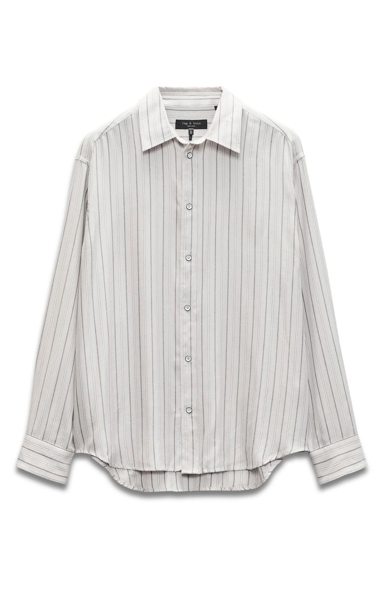 rag & bone Matthew Stripe Button-Up Shirt, Alternate, color, White Stripe