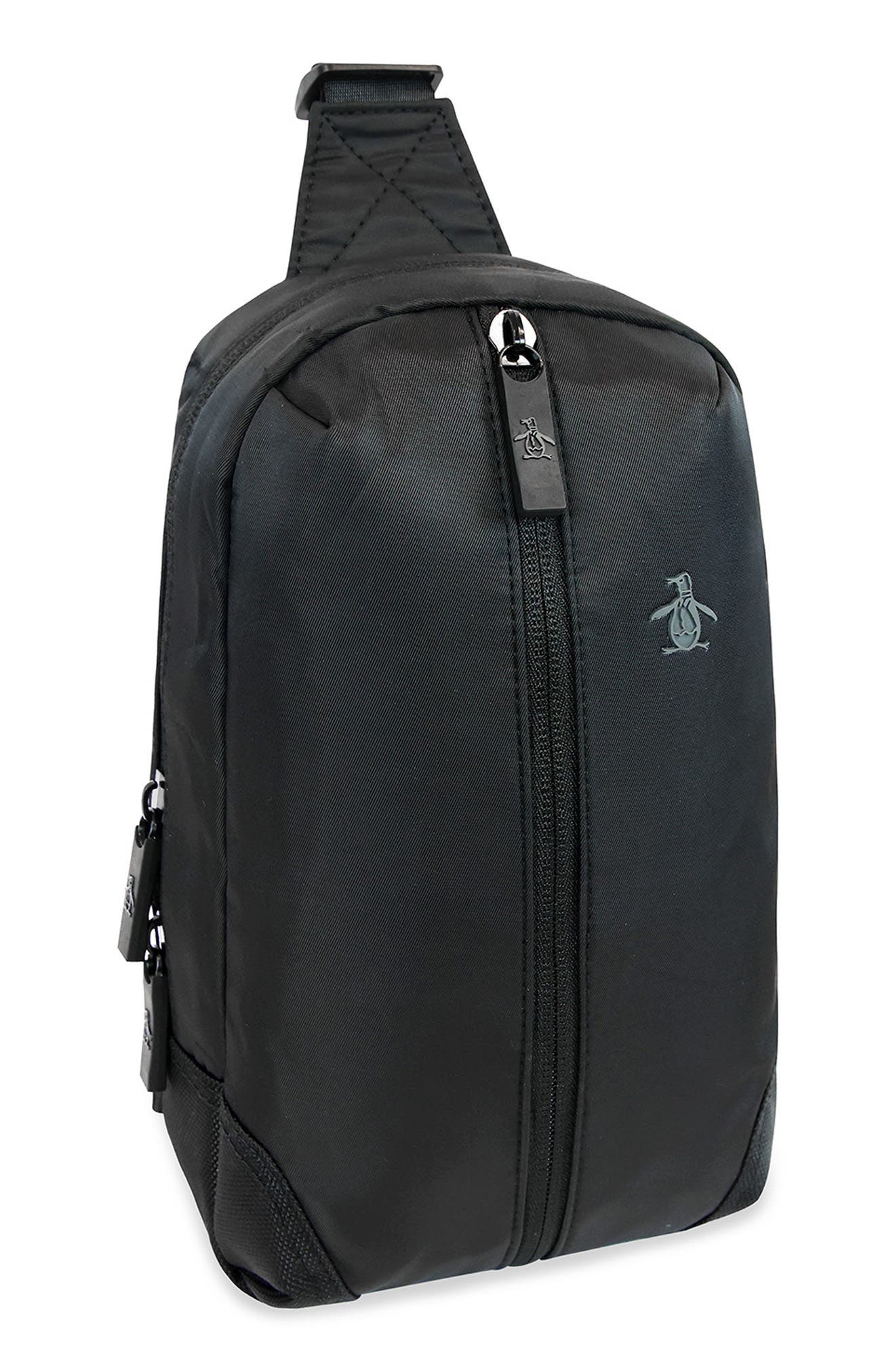 Original Penguin Sleek Sling Bag, Alternate, color, Black