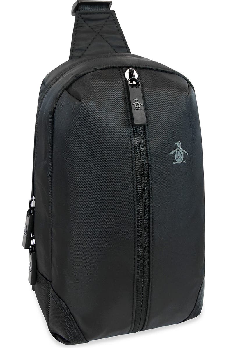 Original Penguin Sleek Sling Bag, Alternate, color, Black