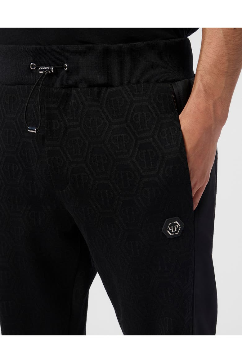 Composed Jogger Pants Monogram Monogram Men, Alternate, color, black
