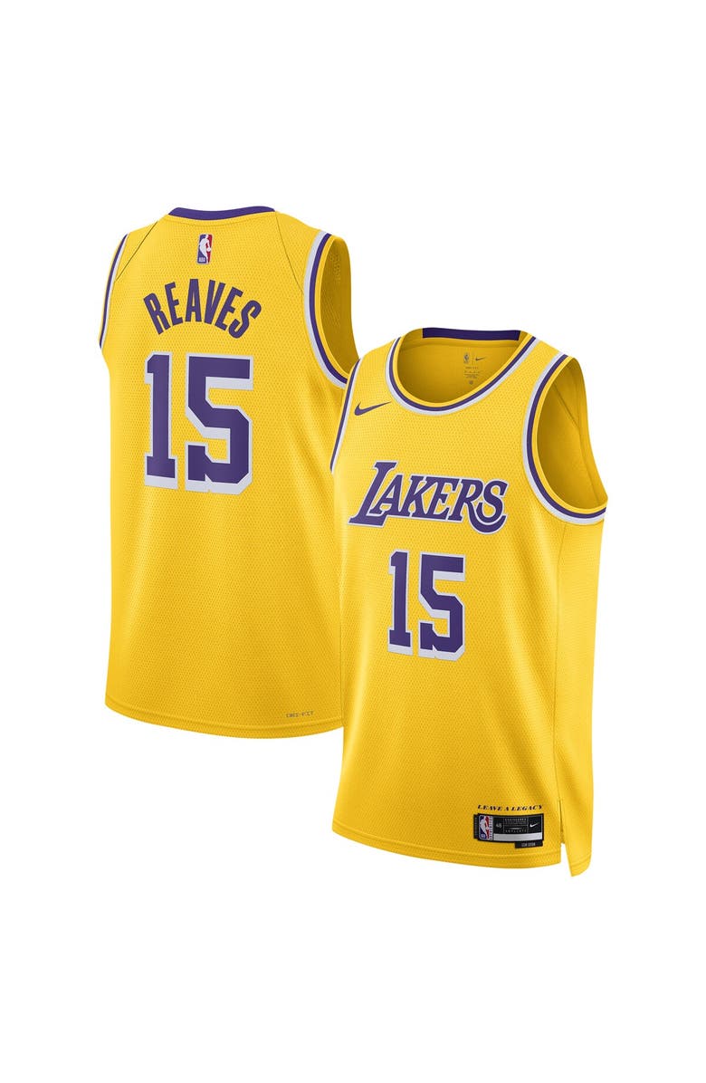 Nike Unisex Nike Austin Reaves Gold Los Angeles Lakers Swingman Jersey - Icon Edition, Main, color, Gold
