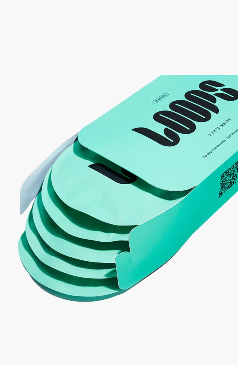 LOOPS 5-Pack Clean Slate Detoxifying Face Masks, Alternate, color, Clean Slate