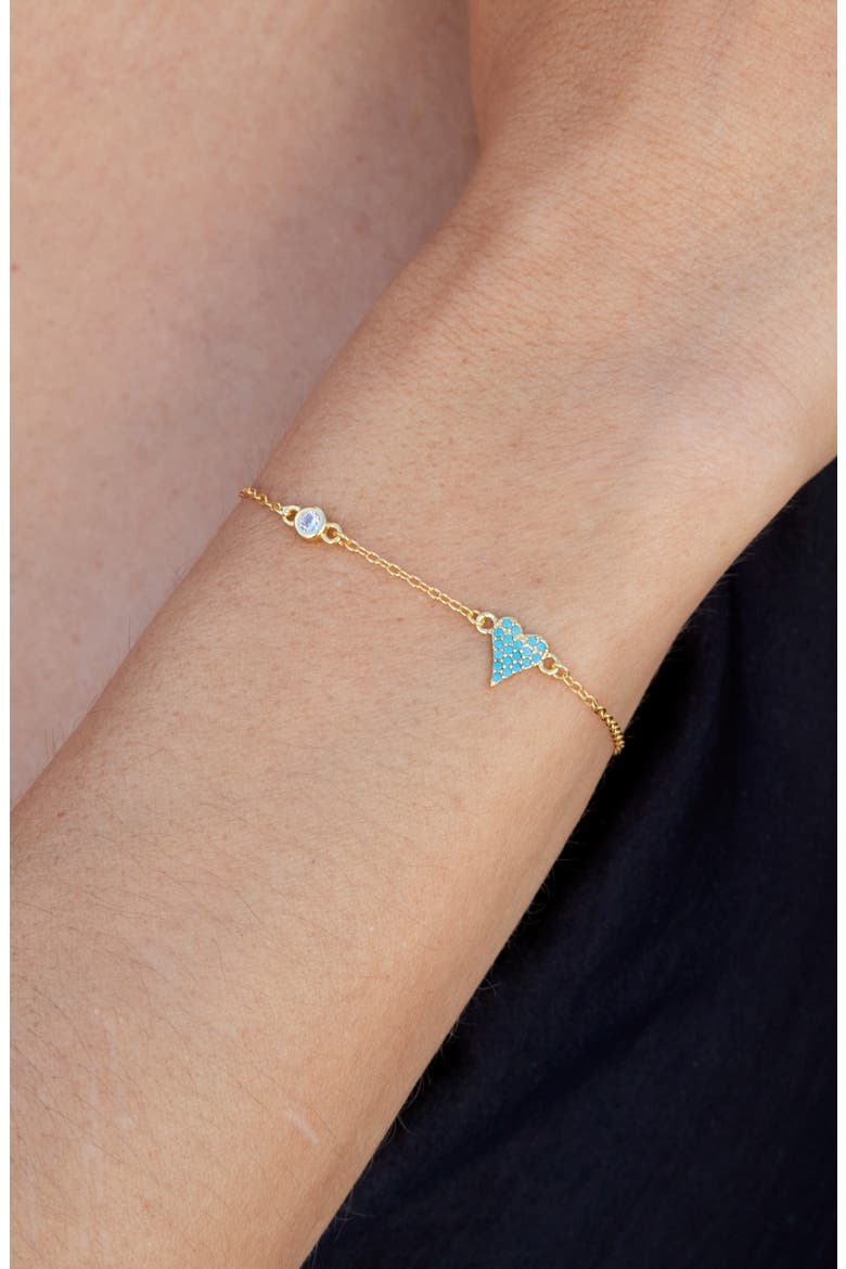 Faux Turquoise Pavé Butterfly Station Bracelet, Alternate, color, YELLOW