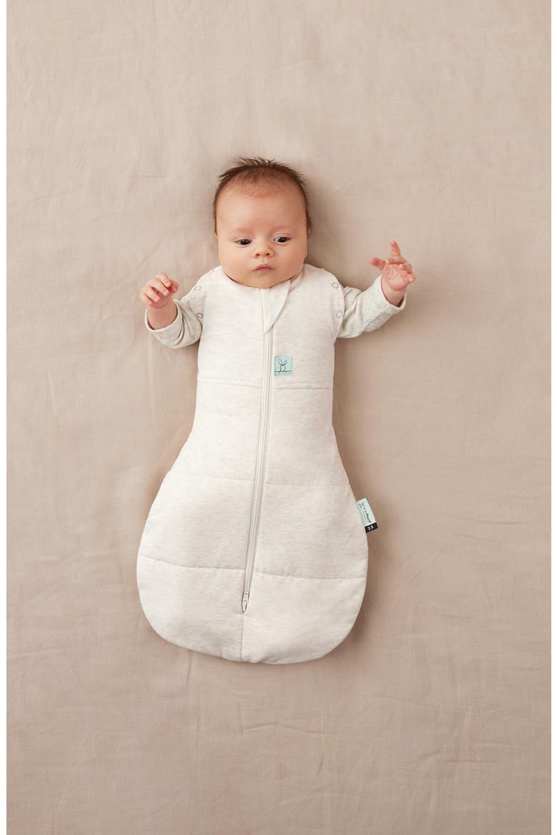 2.5 TOG Cocoon Stretch Organic Cotton Convertible Swaddle Bag, Alternate, color, OATMEAL MARLE