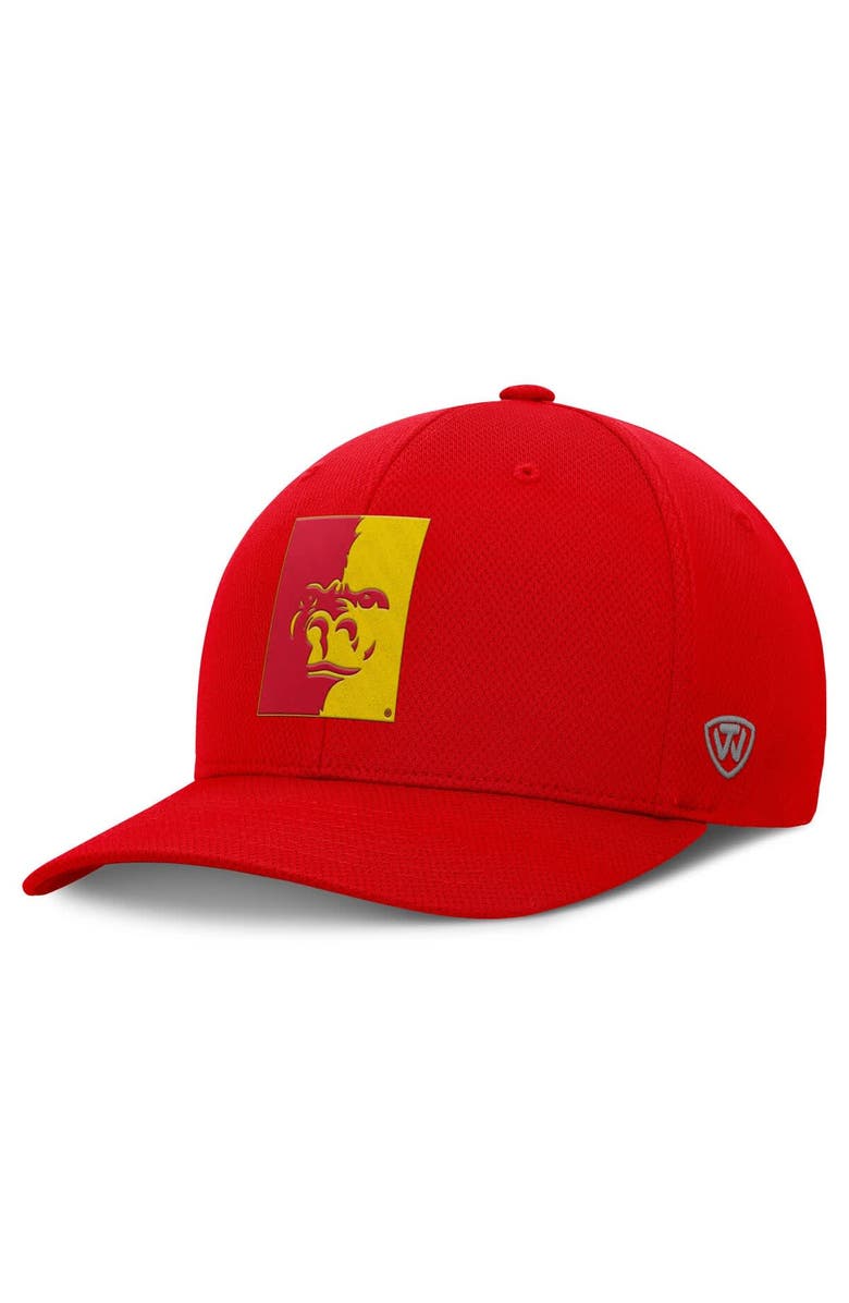 TOP OF THE WORLD Men's Top of the World Red Pittsburg State Gorillas Reflex Performance Flex Hat, Alternate, color, Red