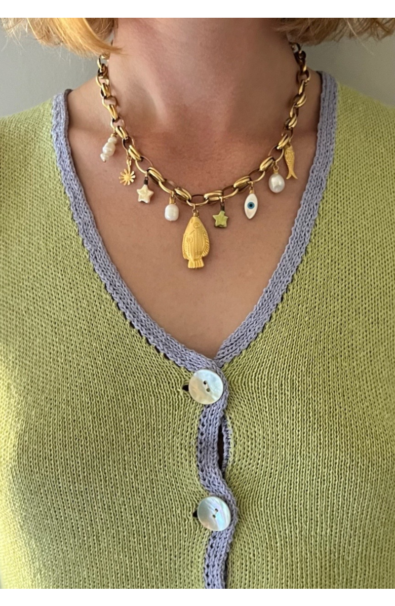 sccollection Chiara Necklace, Alternate, color, Gold