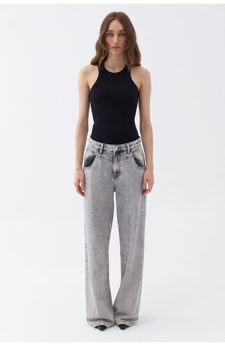 Nocturne Stone Embroidered Boyfriend Jeans, Alternate, color, 