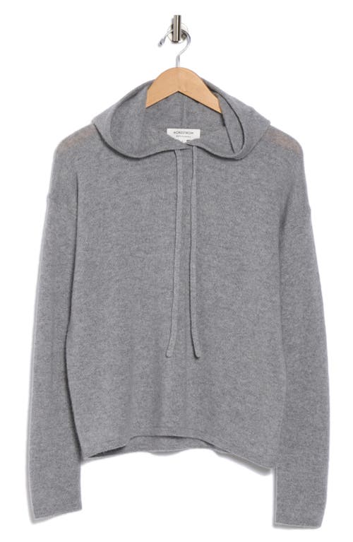 Nordstrom Cashmere Sweater Hoodie In Gray
