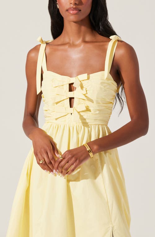 Astr The Label Helia Sleeveless A-line Dress In Lemon