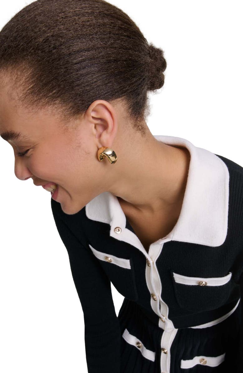 maje Short knit dress, Alternate, color, 