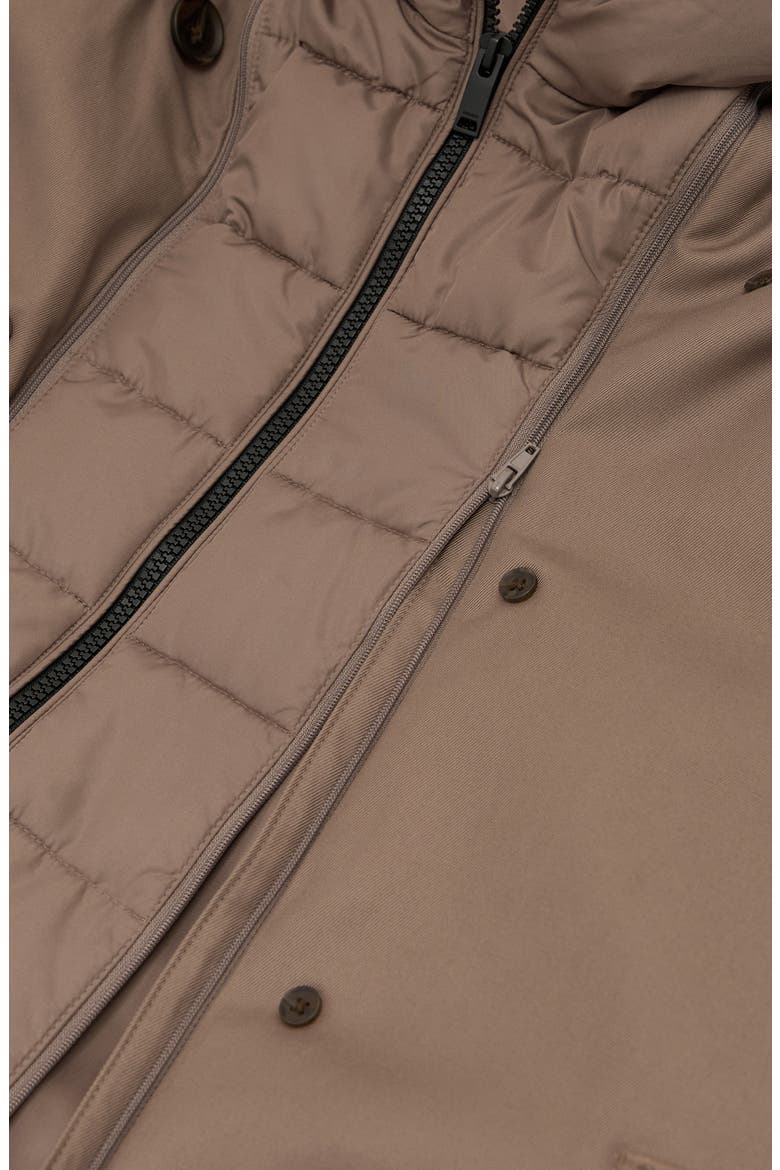 Azura Trench Coat with Removable Quilted Hood, Alternate, color, TAUPE NEUTRAL
