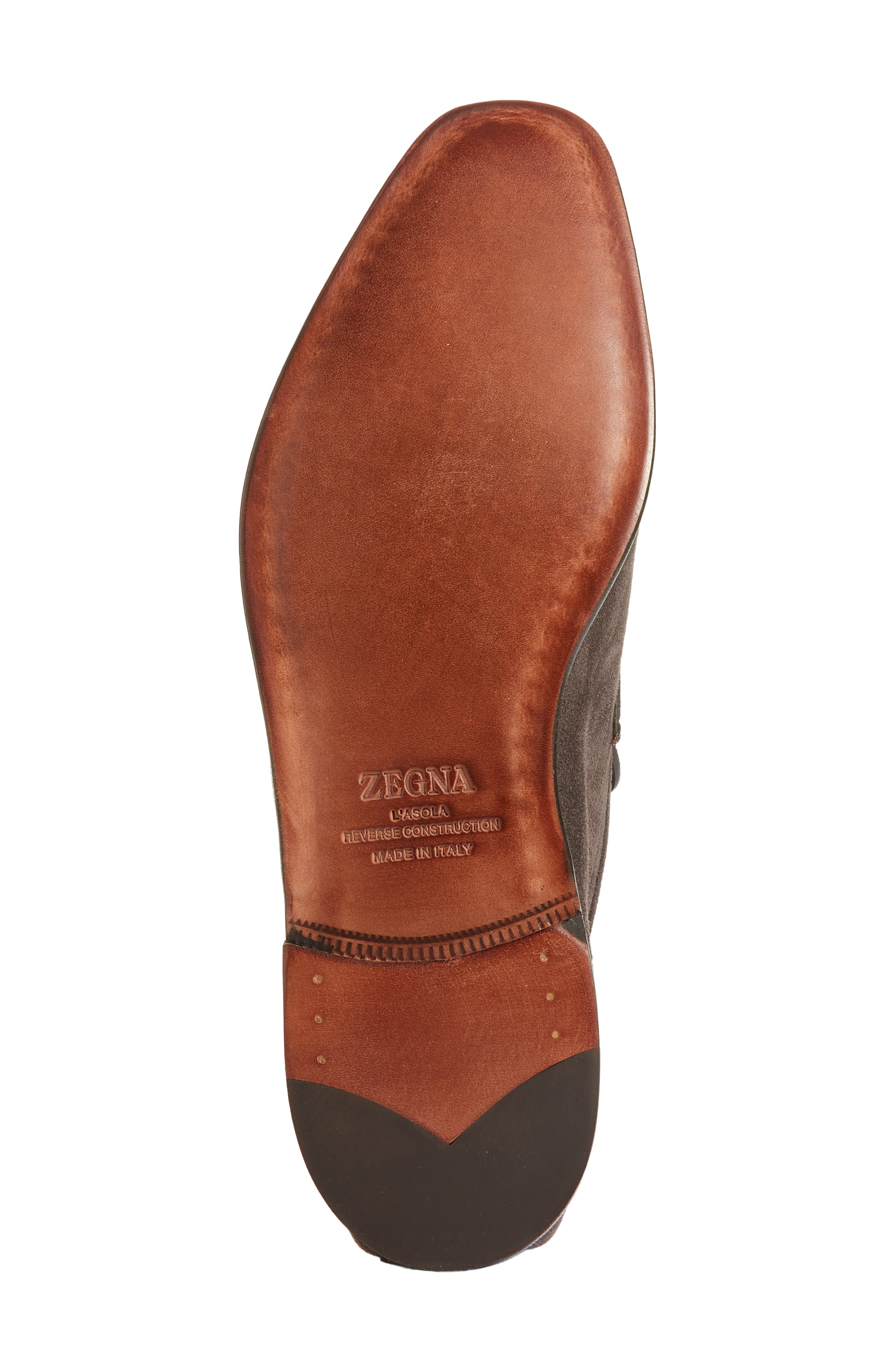 ZEGNA L'Asola Suede Penny Loafer, Alternate, color, 