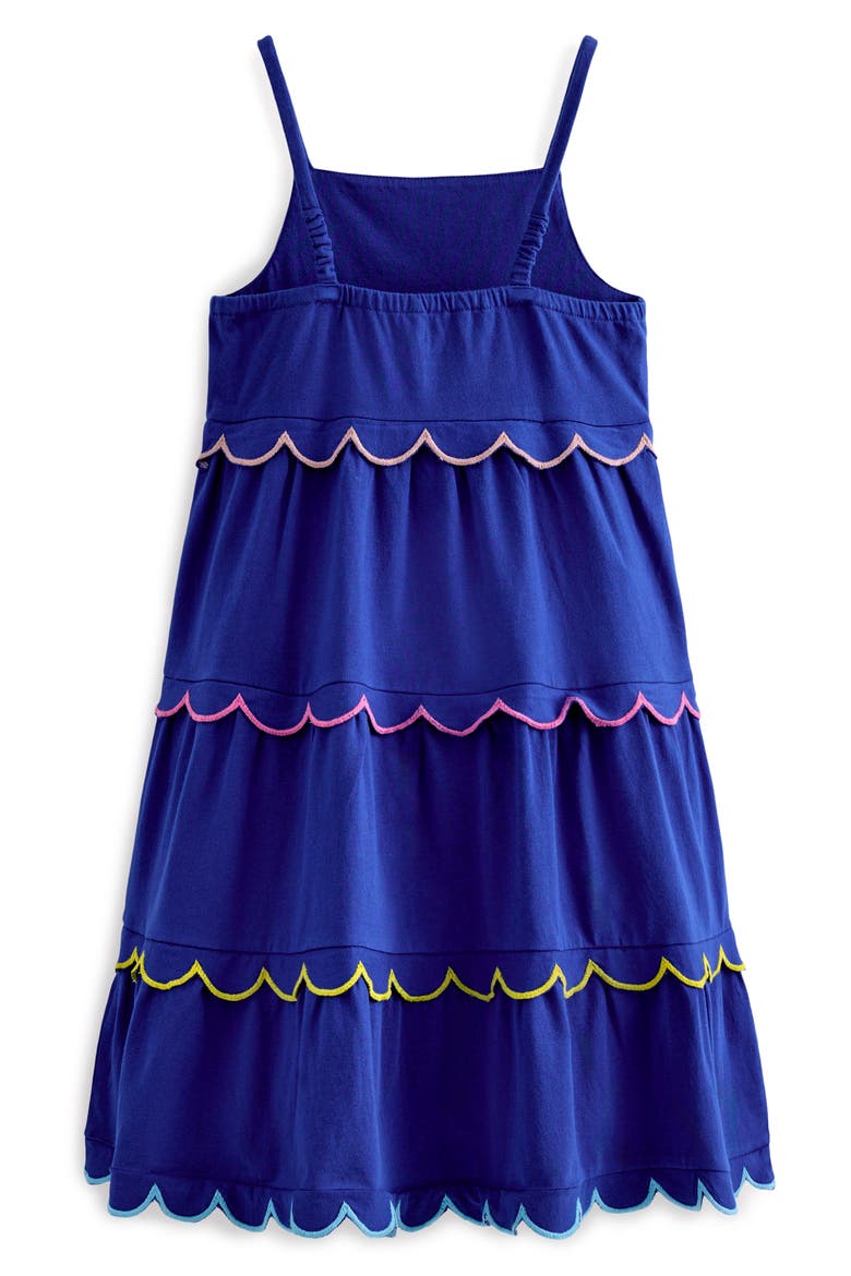 Kids' Scallop Cotton Jersey Sundress, Alternate, color, SAPPHIRE BLUE