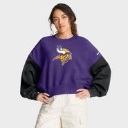 Nike Women's Nike Purple Minnesota Vikings Oversized Color-Block Pullover Sweatshirt