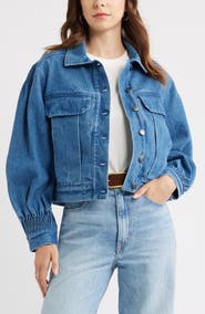 Treasure & Bond Pintucked Denim Jacket