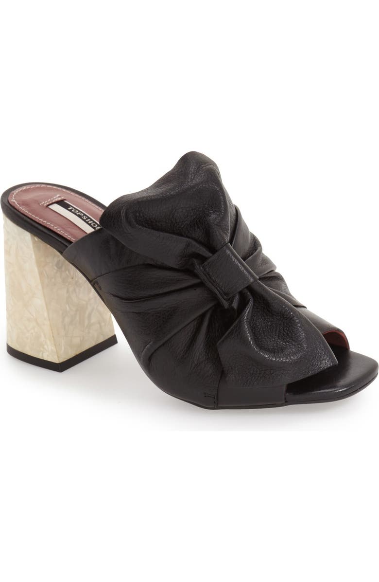 Topshop 'Prosecco' Square Toe Mule, Main, color,