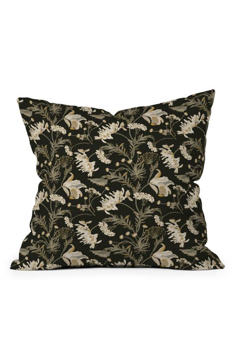 Poesie Garden Throw Pillow