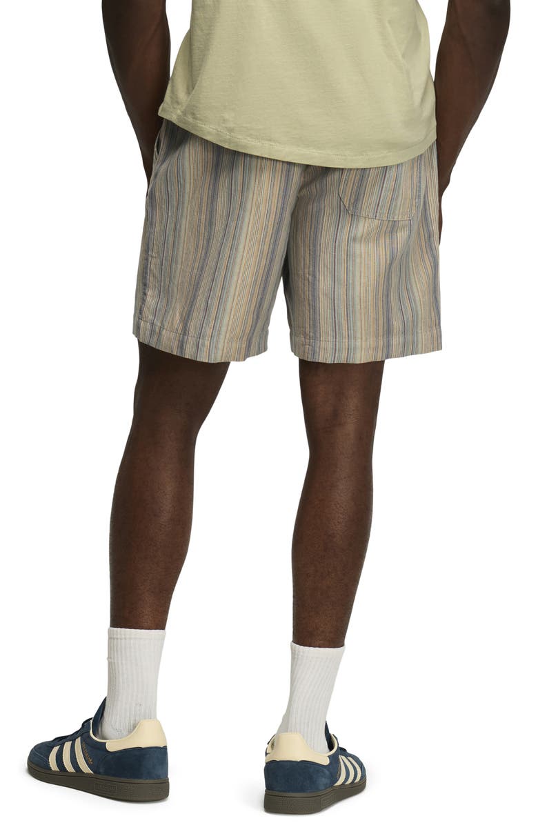 Lucky Brand Linen Blend Shorts, Alternate, color, Blue Multi