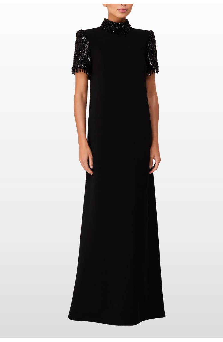Jenny Packham Edie Sequin-Embellished High-neck Maxi Dress, Alternate, color,