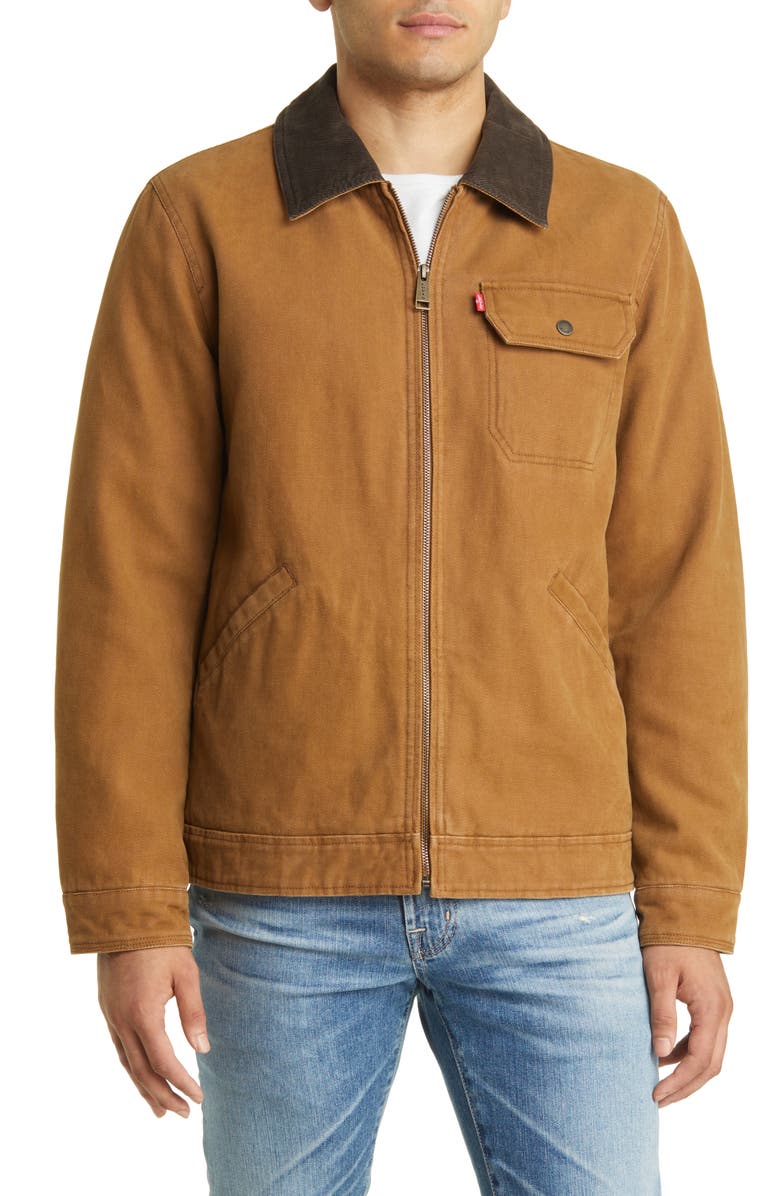 Levi's Corduroy Collar Workwear Jacket, Alternate, color, Worker Brown