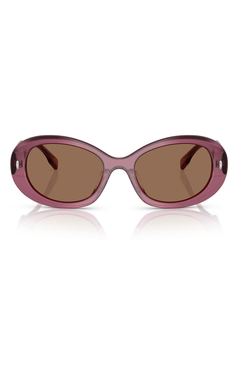 Tory Burch 53mm Oval Sunglasses, Main, color, Red
