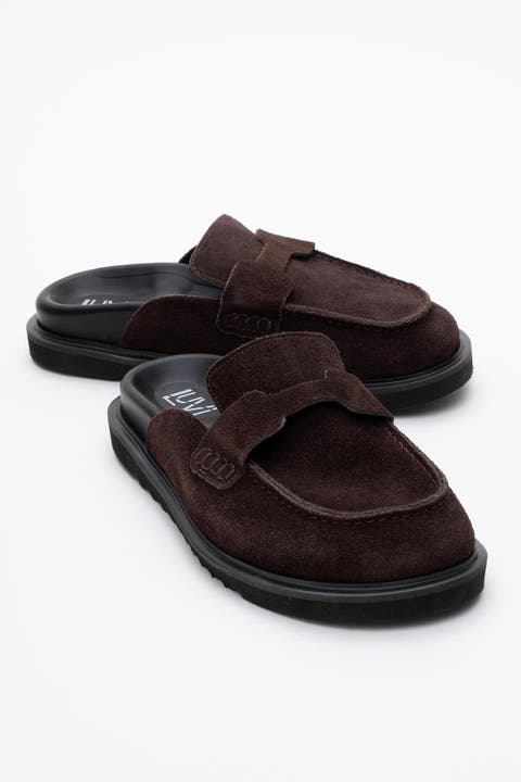 Laven Suede Leather Clogs