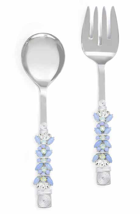 Tiramisu Moons Aura Constellation Embellished 2-Piece Salad Serving Set