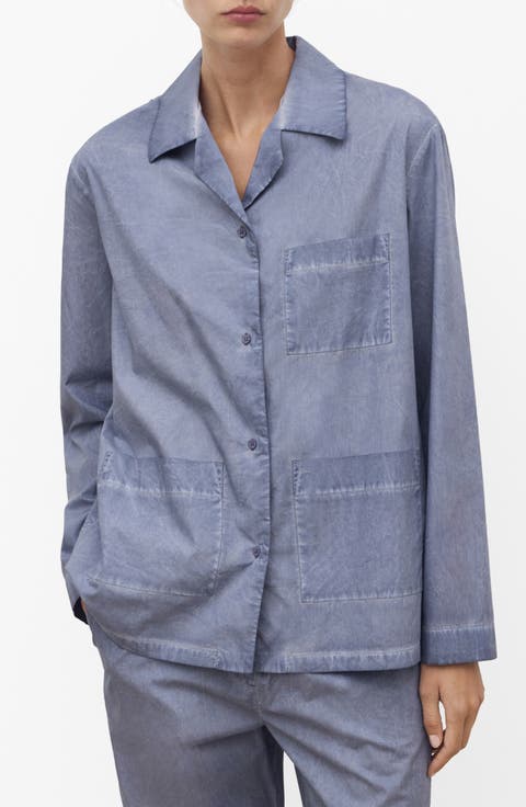 Garment Dyed Button-Up Shirt