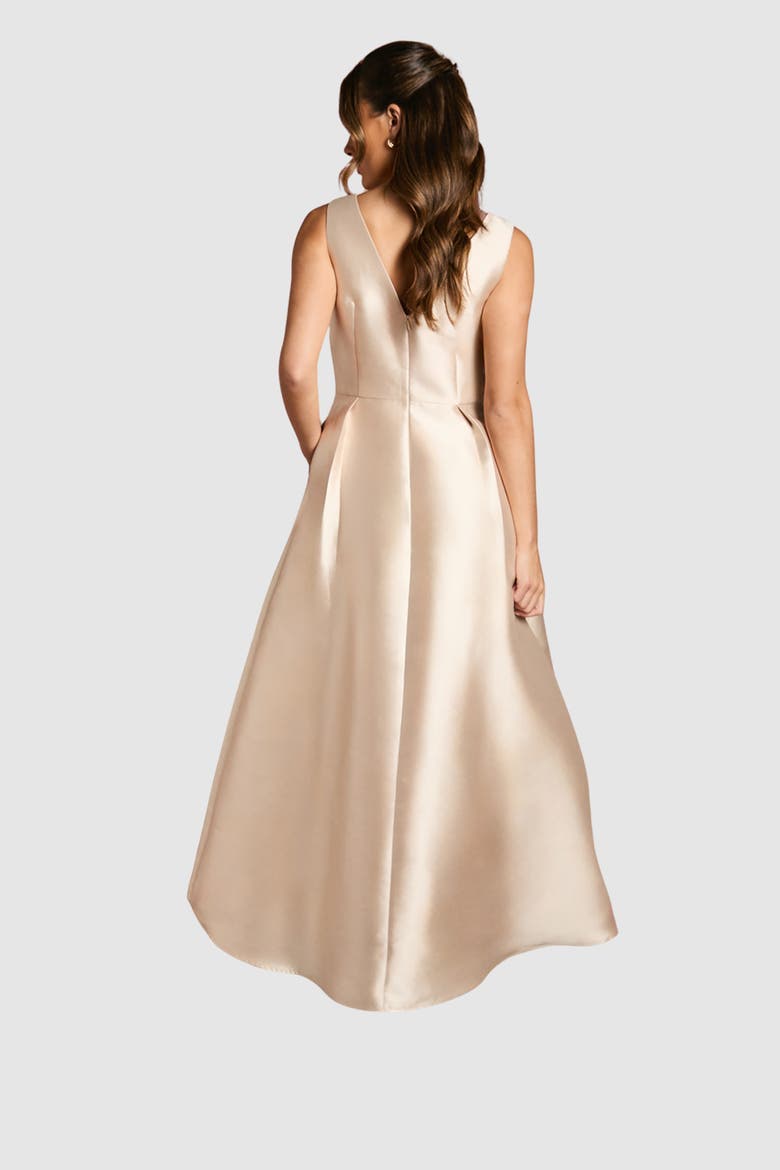 Fit And Flare Sleeveless Dress, Alternate, color, Champagne