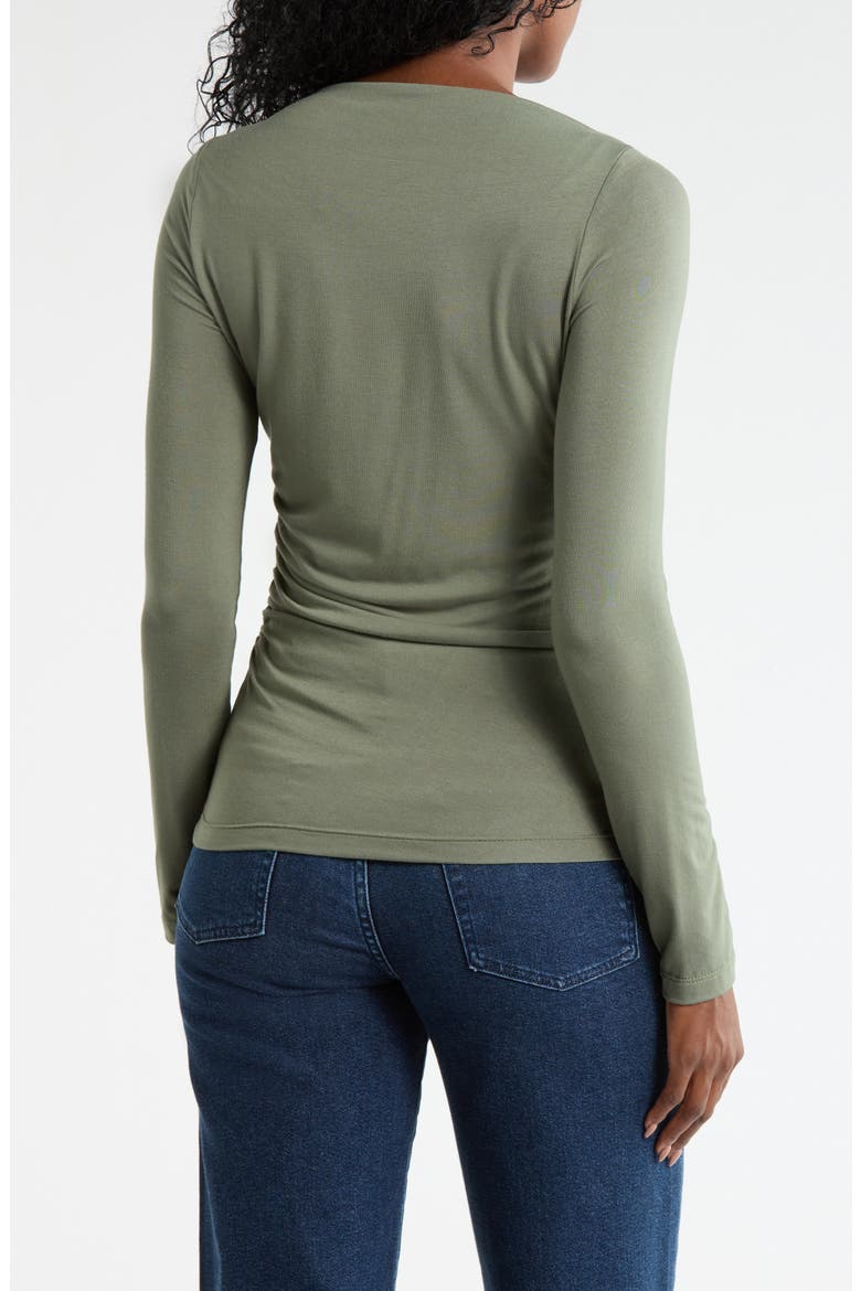 Boat Neck Knit Top, Alternate, color, OLIVE
