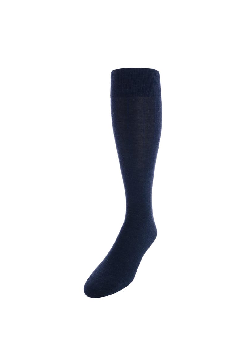 Maxwell Over The Calf Cashmere Blend Socks, Main, color, Navy