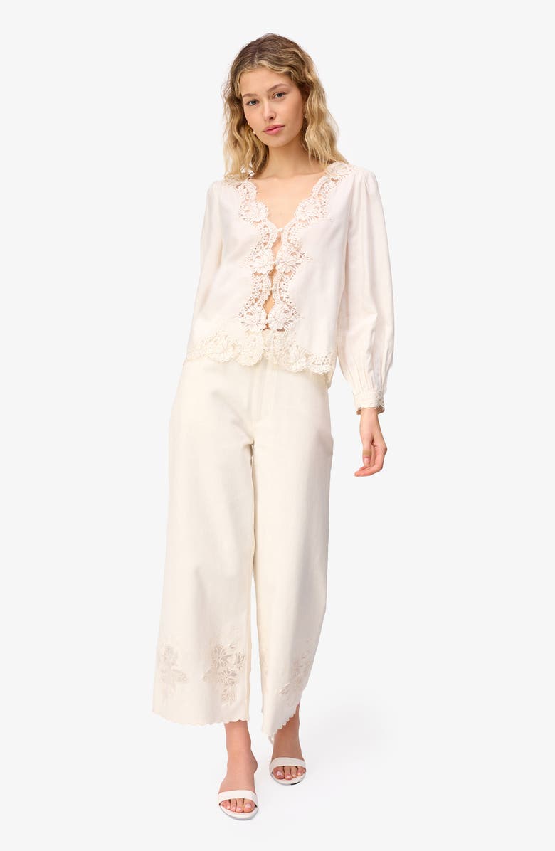 CAMI NYC Yuri Lace Shirt, Alternate, color, 