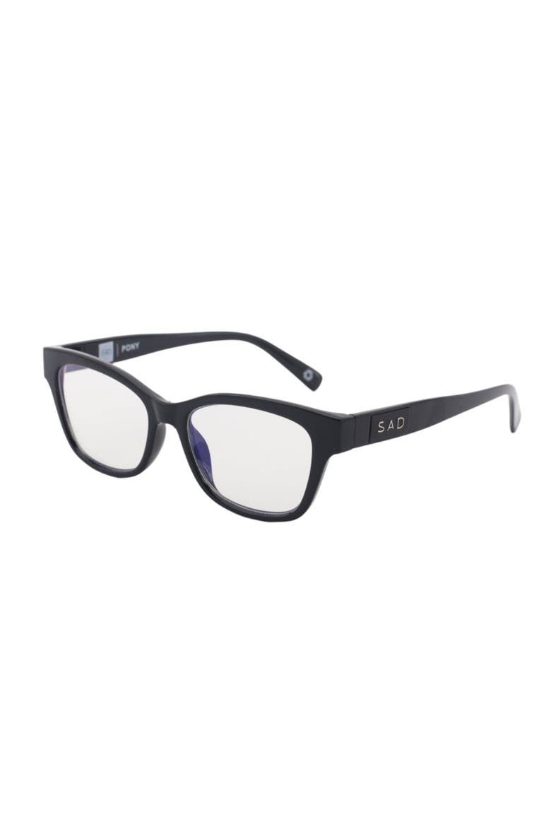 Pony Sunglasses, Alternate, color, Gloss Black - Clear Lens