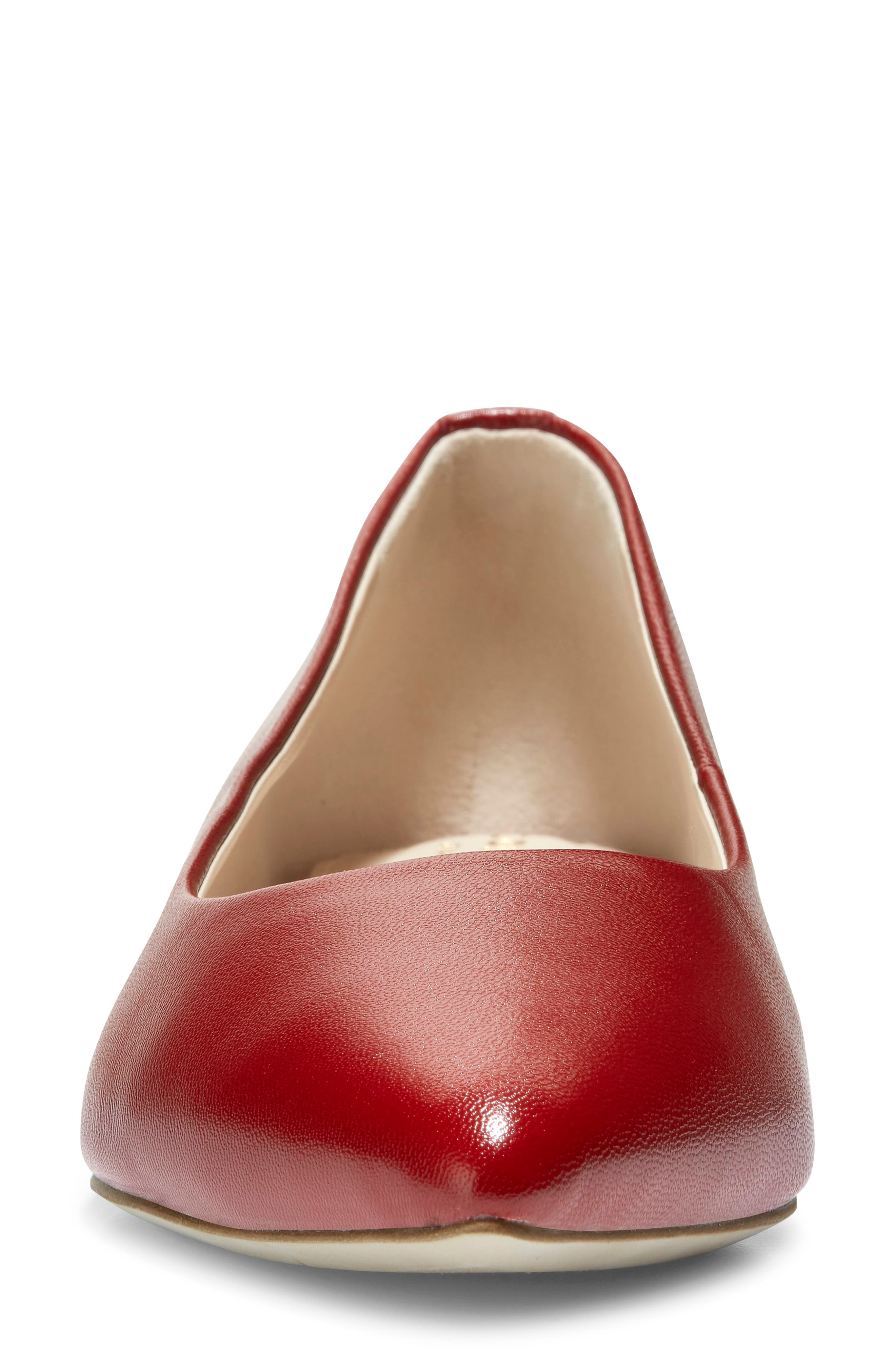 Brenna Skimmer Flat, Alternate, color, RED DAHLIA LEATHER