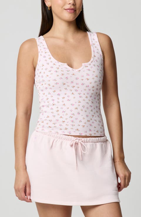Ditsy Floral Scoop Neck Tank