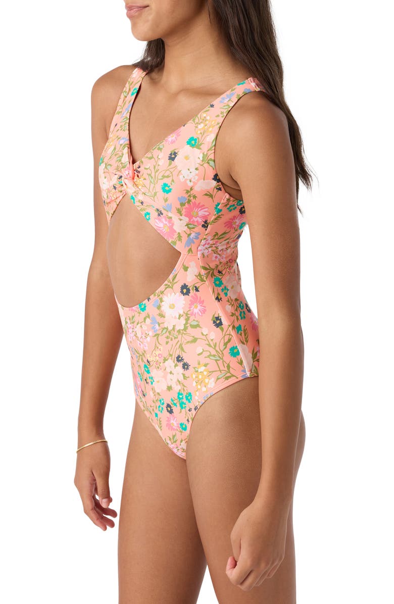 O'Neill Kids' Kelly Twisted Cutout One-Piece Swimsuit, Alternate, color, 