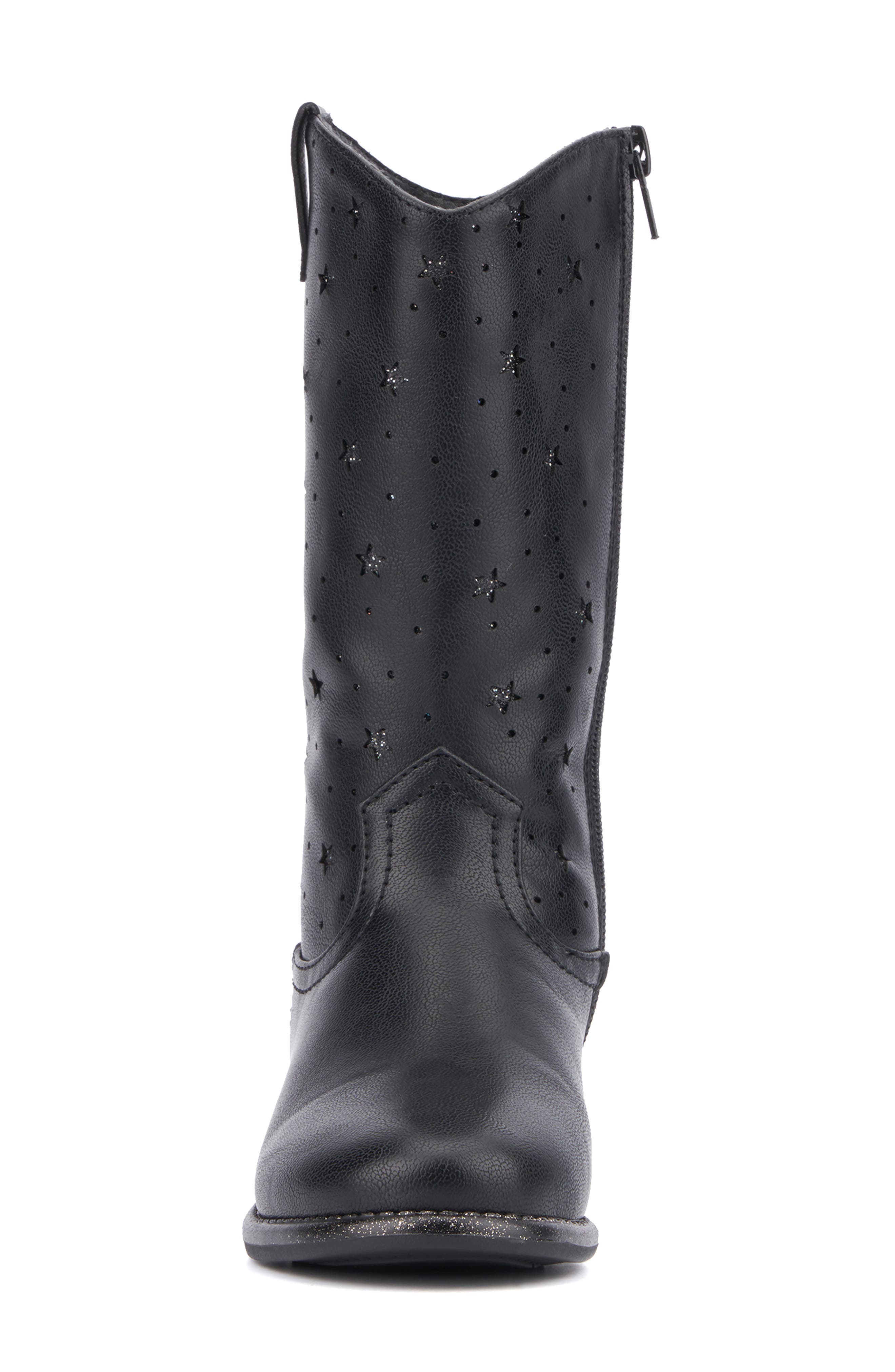 OLIVIA MILLER Kids' Chasing Stars Mid Calf Boot, Alternate, color, Black