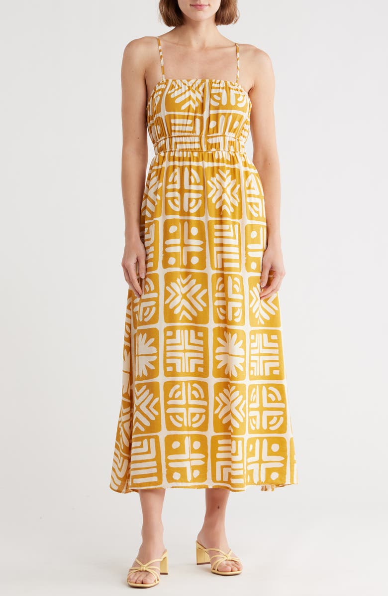 Blu Pepper Block Print Maxi Dress, Main, color,