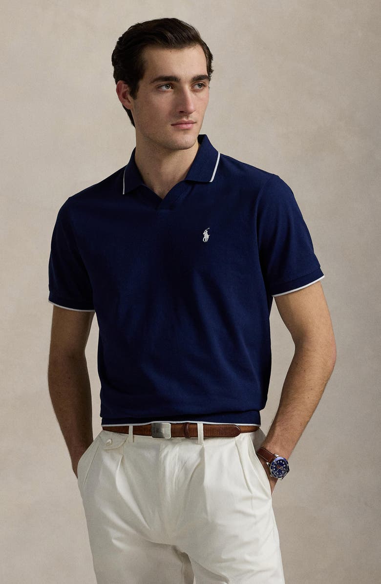 Polo Ralph Lauren Jacquard Mesh Polo, Alternate, color, Navy