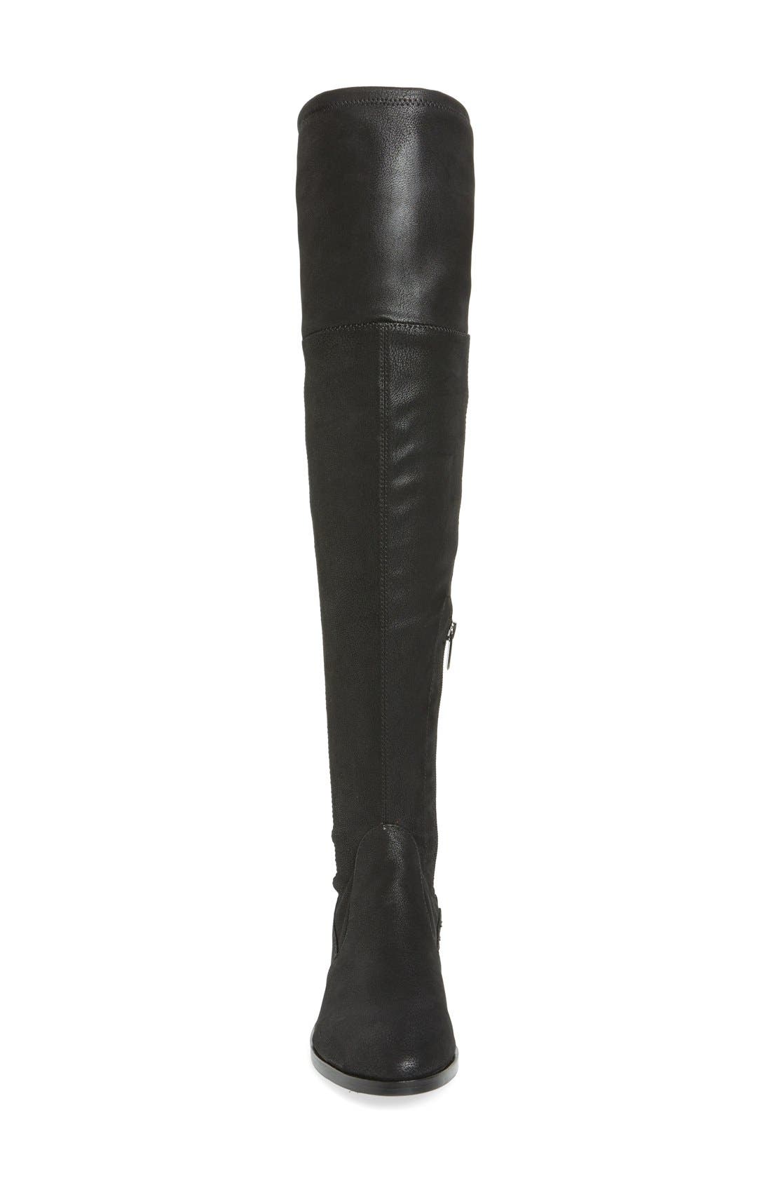 Crisintha Over the Knee Boot, Alternate, color, BLACK SYNTHETIC LEATHER