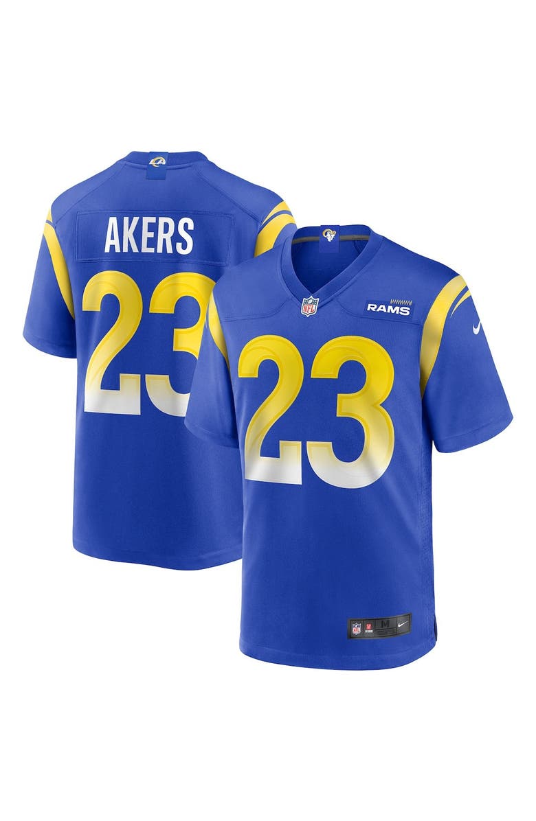 Nike Men's Nike Cam Akers Royal Los Angeles Rams Game Jersey, Main, color, 