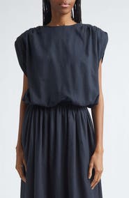 Toccin Sirelle Cap Sleeve Linen Blend Shirt