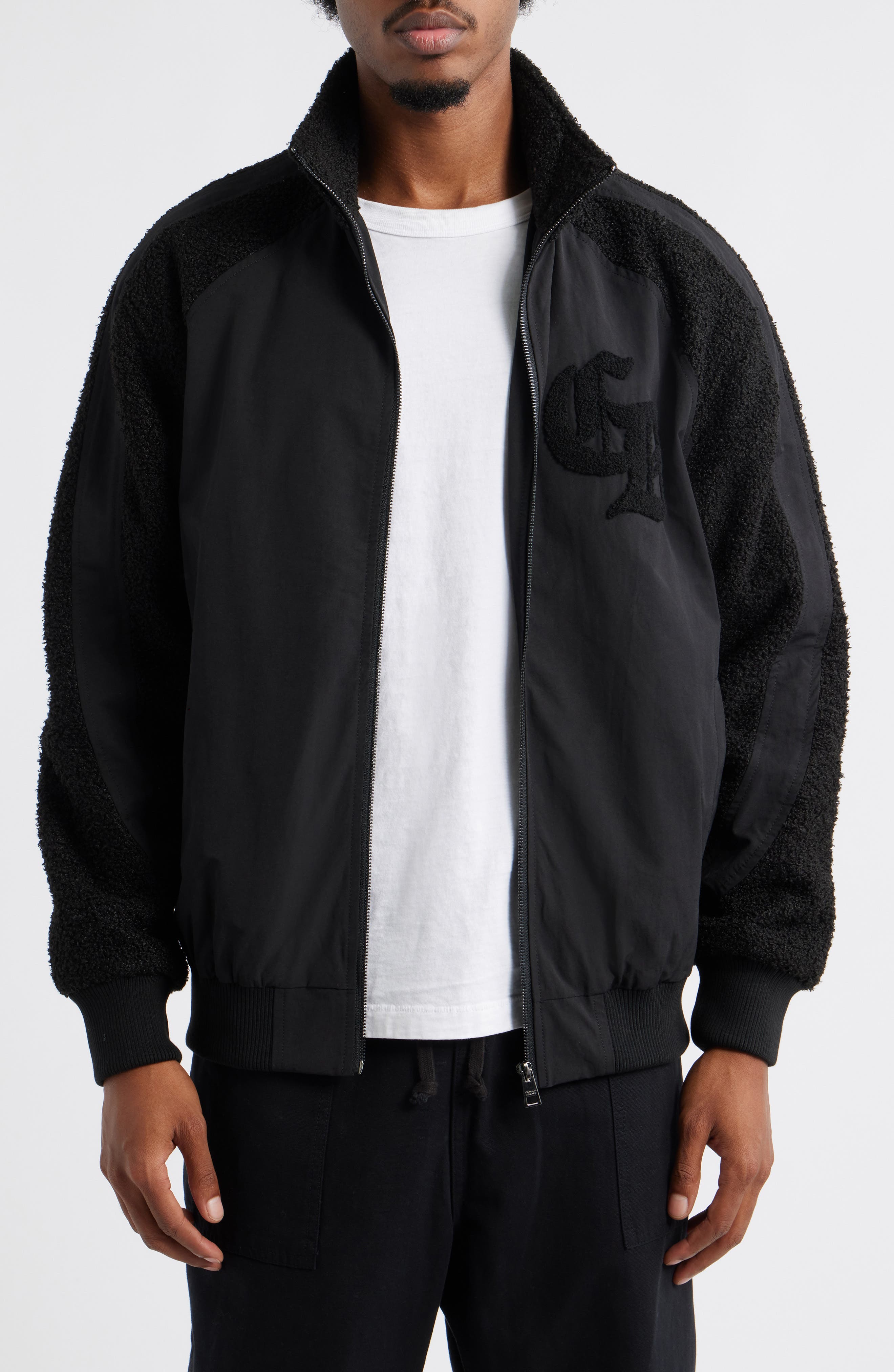 CRIMINAL DAMAGE High Pile Fleece Track Jacket