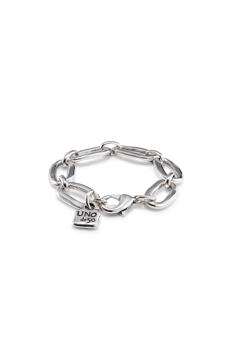Oval Link Bracelet, Alternate, color, Silver