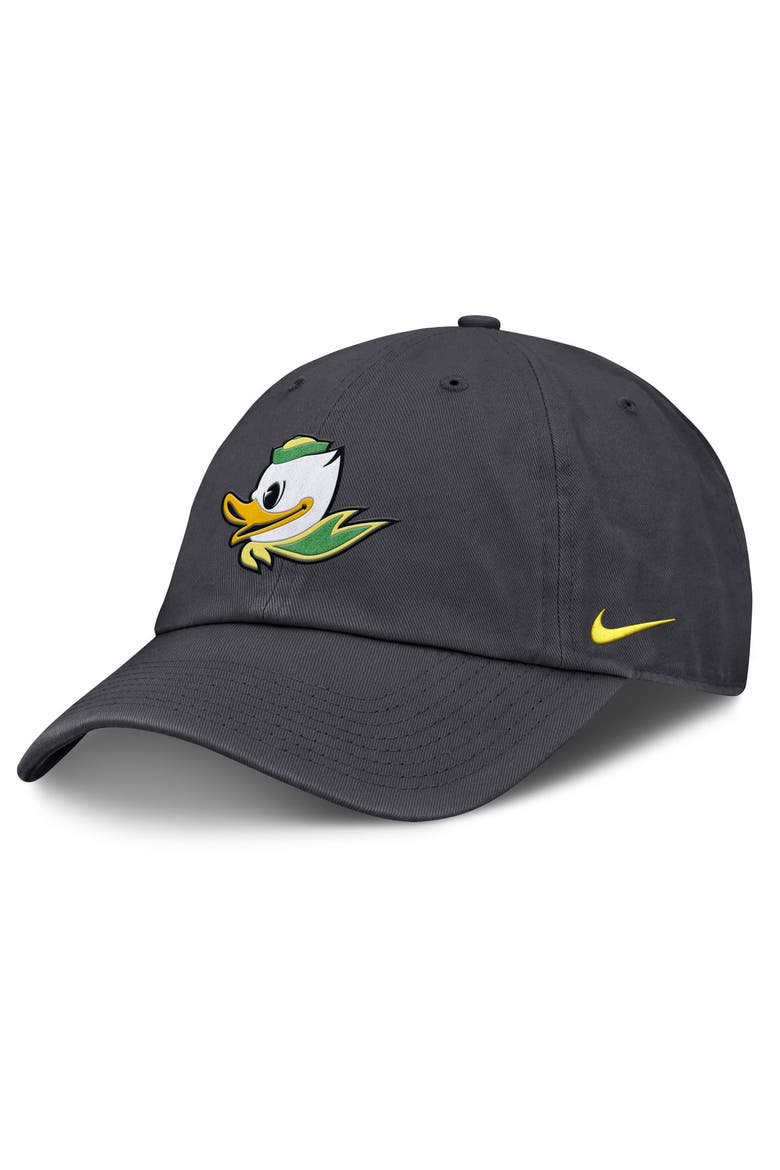 Men's Nike Anthracite Oregon Ducks Club Dri-FIT Adjustable Hat, Main, color, Anthracite