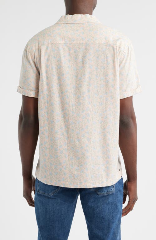 Rails Waimea Short Sleeve Linen Blend Camp Shirt In Pink