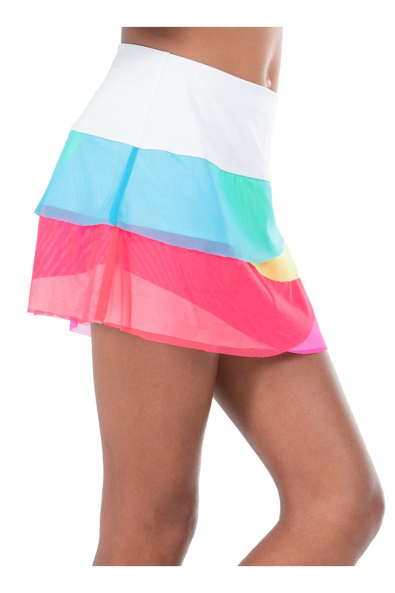 Mesh Scallop Skirt, Alternate, color, Multi