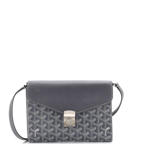 Chypre Wallet on Strap Coated Canvas with Leather