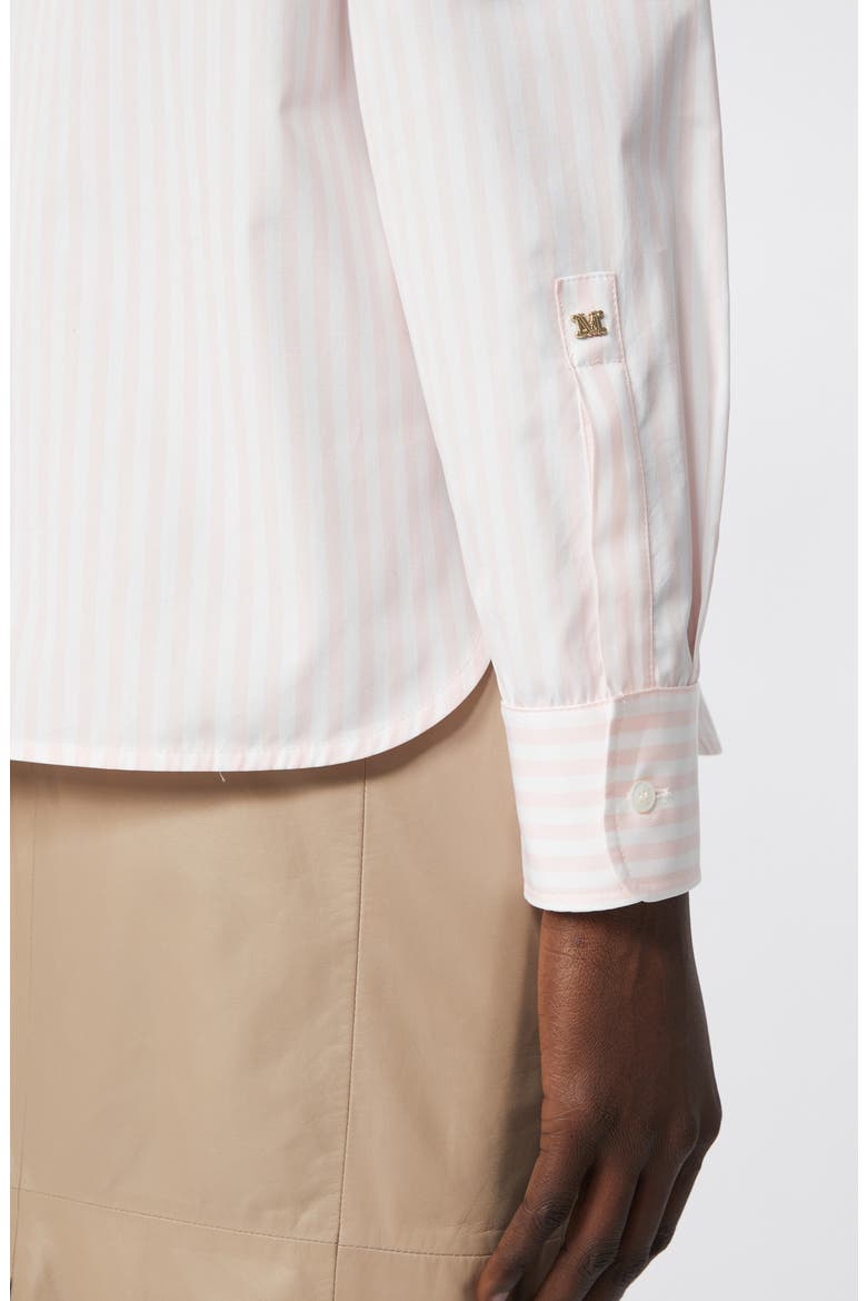 Stripe Cotton Button-Up Shirt, Alternate, color, PINK PINSTRIPES